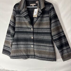 NWT Victory Outfitters Blazer Gray and Black Size M